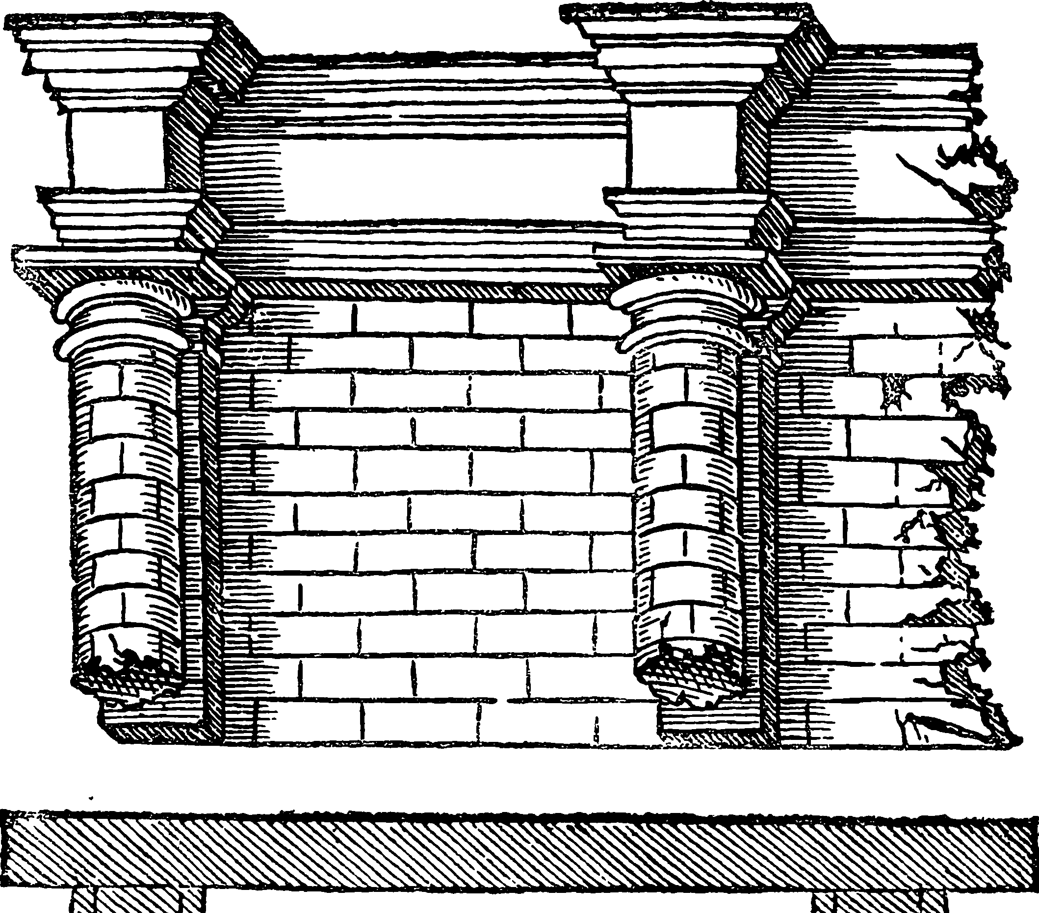 Архитрав, абака, пилястра, эспадрон, КОНТРФОРС